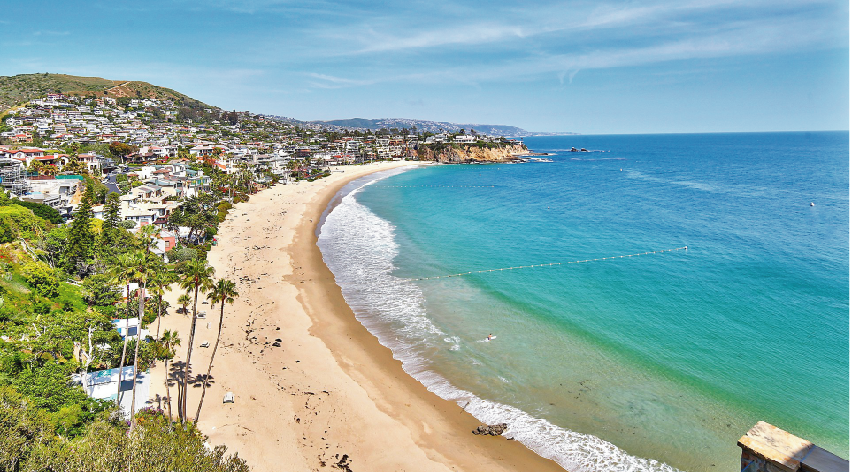 Emerald Bay Laguna Beach private gated community oceanfront luxury homes aerial view